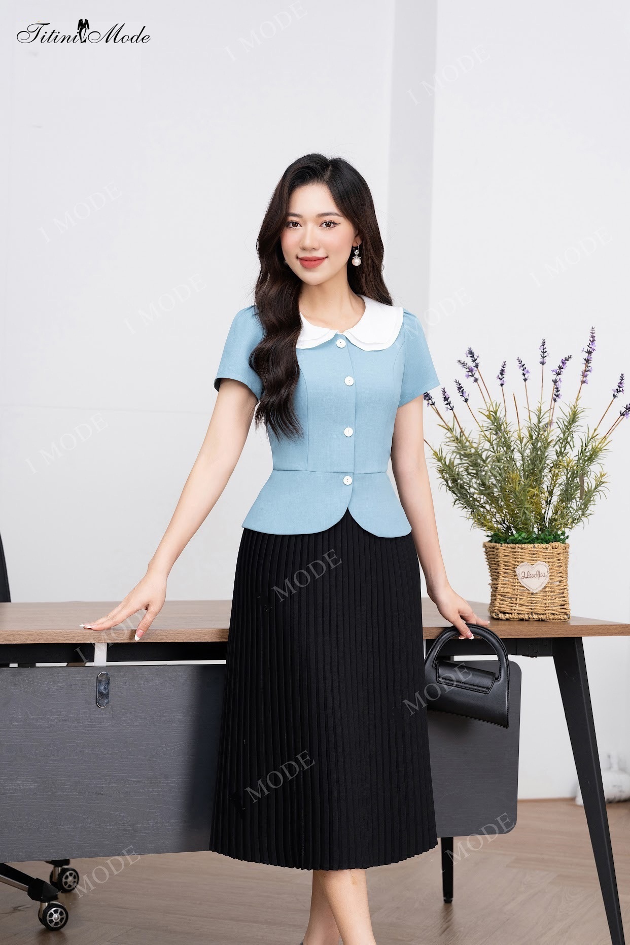 Áo kiểu công sở nữ tính thanh lịch