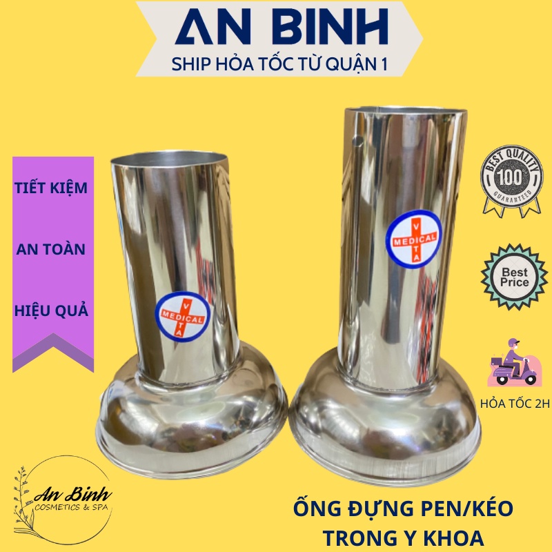 Ống cắm pen kéo inox các size - ống đựng panh kéo inox vinh tân