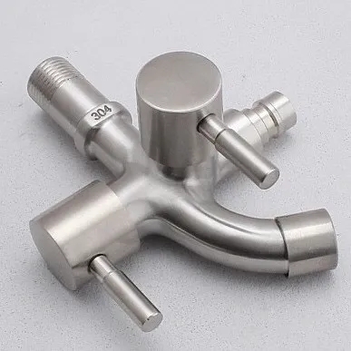 Vòi nước đôi 2 đầu ra, vòi nước đôi chia 2 đầu van cổng xả độc lập thông minh