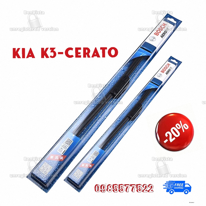 Gạt mưa ô tô gạt mềm silicon kia k3-cerato . bộ 2 cái