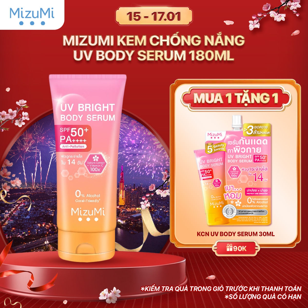 MizuMi Kem chống nắng UV Body Serum 180 ml