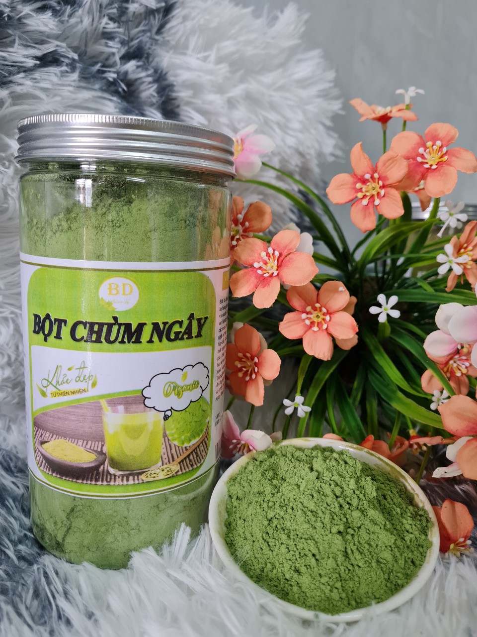 Bột chùm ngây sấy lạnh nguyên chất hàng loại 1 gói 500g - 1kg tiện lợi