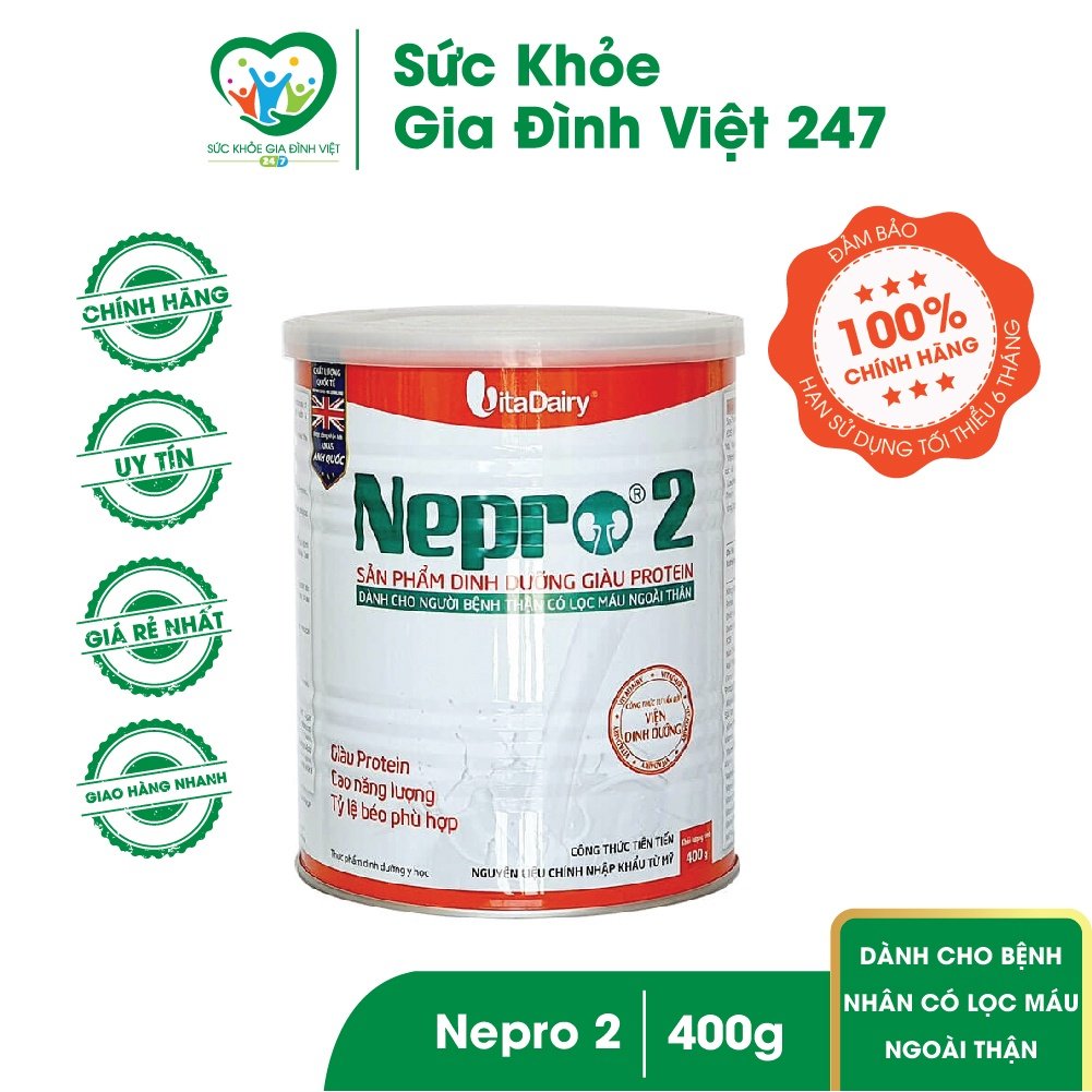  Sữa Nepro 2 - 400G - Dinh dưỡng cho người bệnh thận 