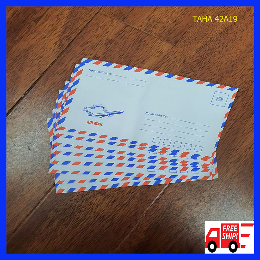 100 cái Phong bì thư tiêu chuẩn PB01 TAHA 42A19 (100 cái./tập) có keo dãn sắn, dày dặn DL70