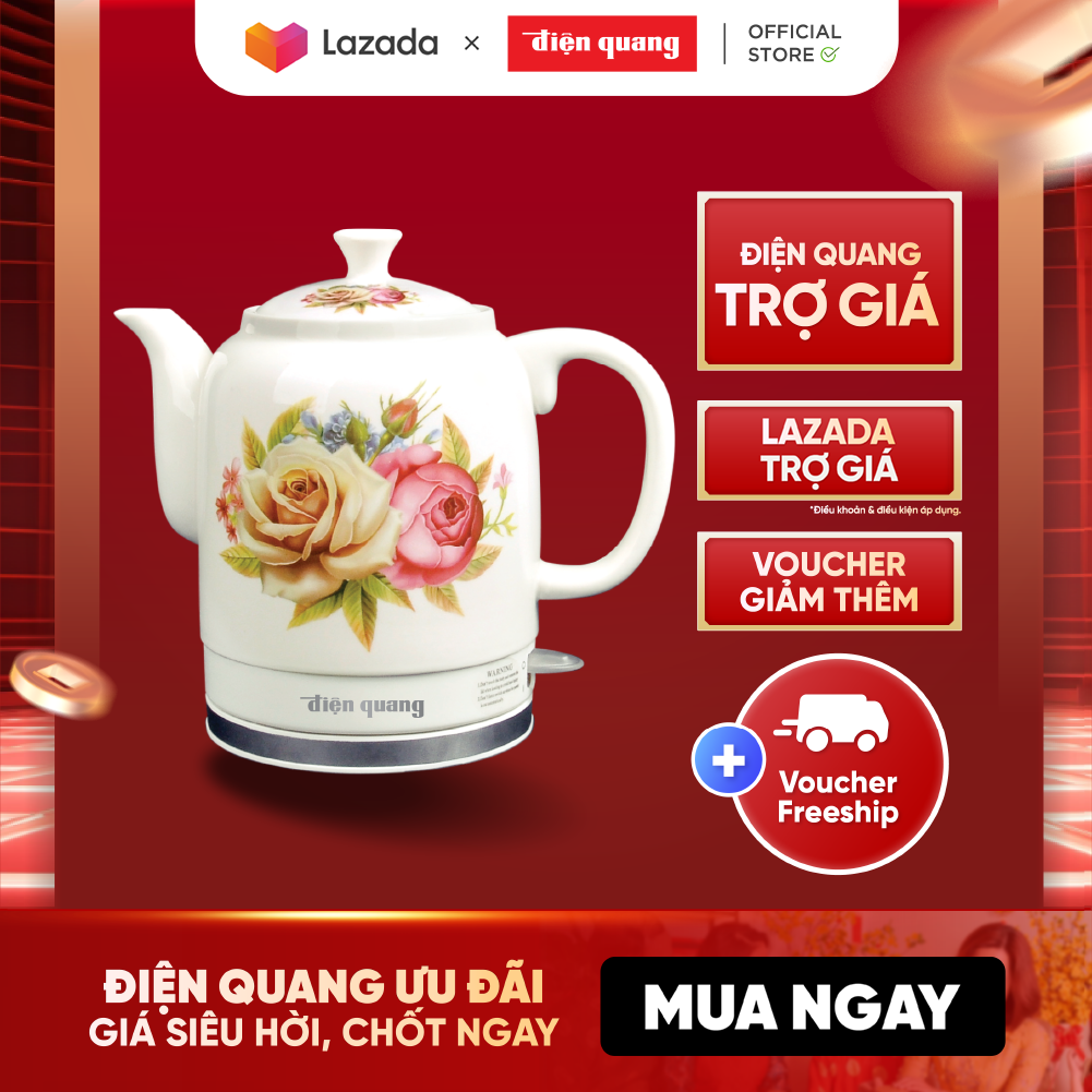 Ấm đun thân sứ siêu tốc điện quang đq cekt05 1515 b