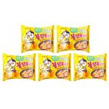 5 gói mì khô gà cay vị phô mai hàn quốc samyang 140g