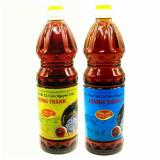 Bộ 01 chai nước mắm cốt nhỉ cá cơm nguyên chất Phan Thiết 1 lít và 01 chai nước mắm nhất nguyên chất 1 lít