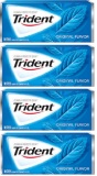 Bộ 4 phong kẹo cao su không đường trident vị bạc hà