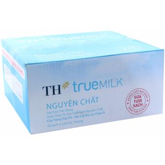 Bộ 48 Bịch Sữa Tươi Tiệt Trùng TH True Milk Nguyên Chất 220Ml  