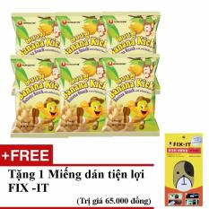 Bảng Báo Giá Bộ 6 gói bánh snack chuối nhập khẩu Hàn Quốc + Tặng miếng dán đa năng fit-it  