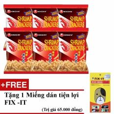 Giá Sốc Bộ 6 gói bánh snack tôm cay nhập khẩu Hàn Quốc + Tặng miếng dán đa năng fit-it  