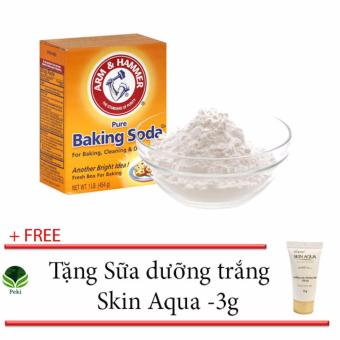 Bột Baking soda đa công dụng 450g + Tặng Sữa Dưỡng trắng Skin Aqua 3g  