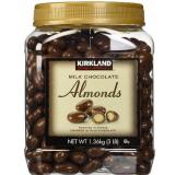 Socola sữa nhân hạnh nhân Kirkland Milk Chocolate Almonds của Mỹ gói lẻ 200gr và hộp nguyên 1360gr