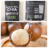 Combo 1 gói: hạt mắc ca úc nhân to thơm giòn mỏng vỏ thượng hạng 500g & hạt chia úc organic black bag 1kg