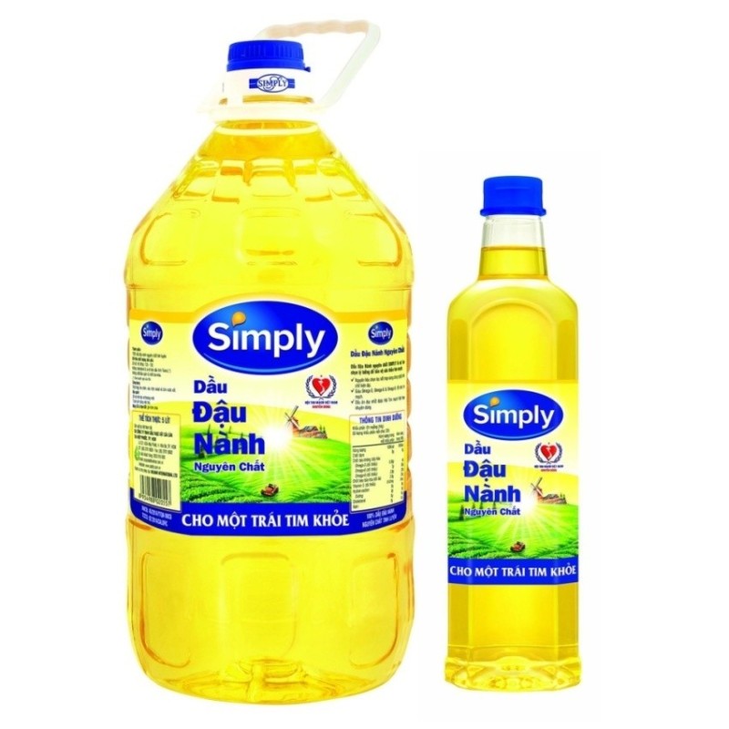 Nơi bán Dầu ăn Simply đậu nành 5L + Tặng 1 chai dầu ăn Simply đậu nành 1L