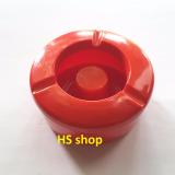 Gạt tàn thuốc nhựa chịu nhiệt (Mầu đỏ), đóng mở nắp bằng ren xoay, giá bình dân -NPP HS shop