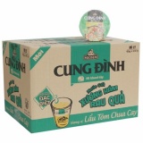 Mì Ly Ăn Liền Cung Đình Lẩu Tôm Chua Cay Thùng 24 Ly X 65G
