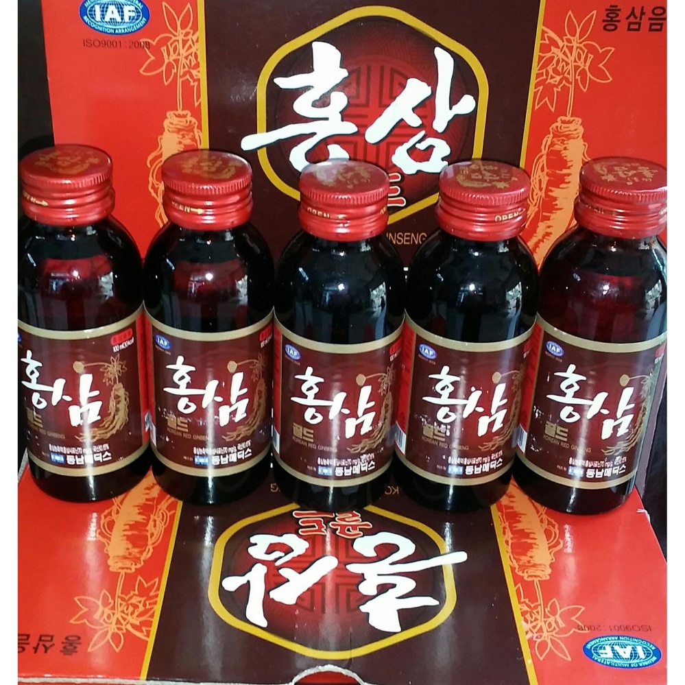 Nước hồng sâm Hàn quốc hộp 10 chai x 100ml
