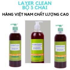 Nước rửa chén bát hữu cơ Layer Clean dạng chai 800ml (Bộ 3 chai)