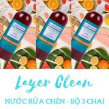 Nước rửa chén bát hữu cơ Layer Clean dạng chai 800ml hương quýt