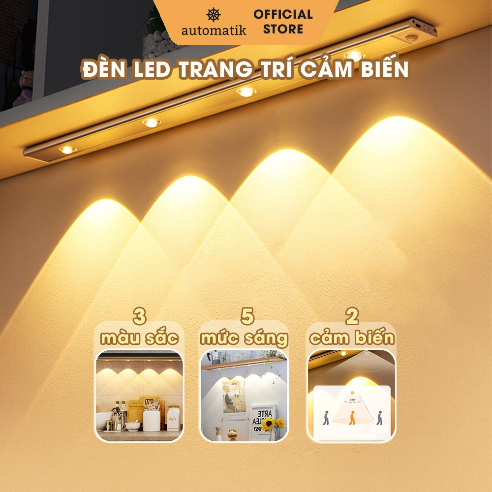 Đèn LED Trang Trí Cảm Biến Chuyển Động Nhiều Màu Hiệu Ứng Độc Đáo Cảm Ứng
