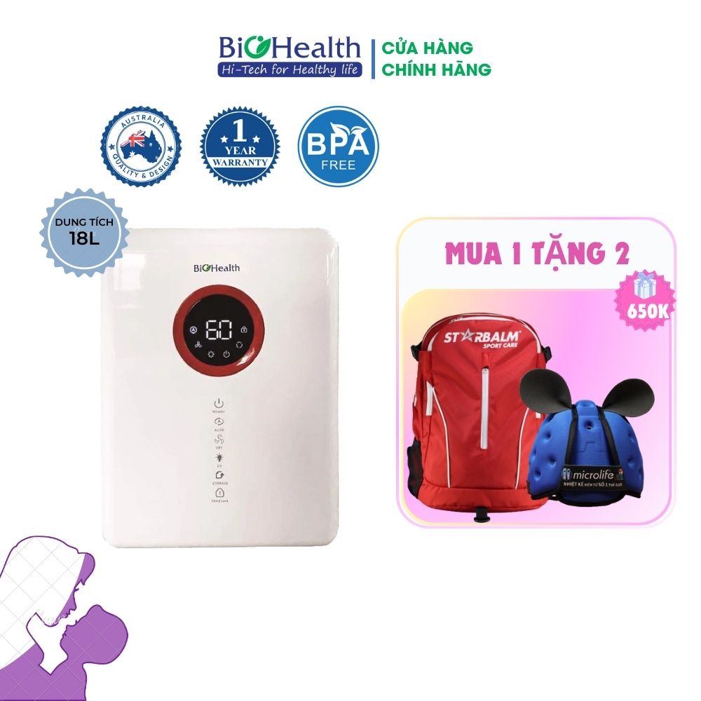 Máy tiệt trùng uv cửa ngang biohealth bh5700 - tắt máy tự động- cảm ứng tiện lợi - dung tích lớn