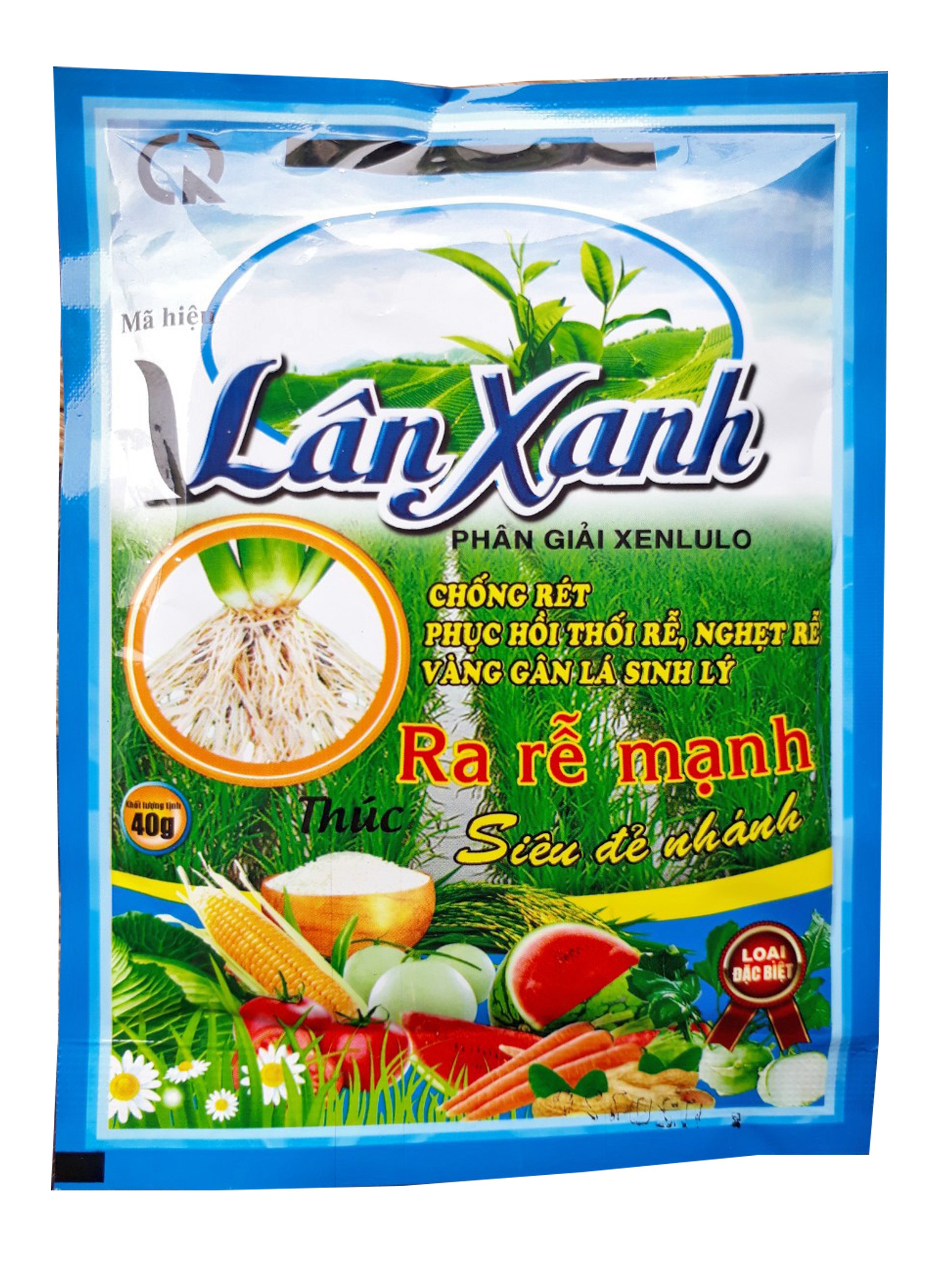 Combo 10 Phân bón lá LÂN XANH 40gr gói Kích ra rễ mạnh, đẻ nhánh, mướt lá