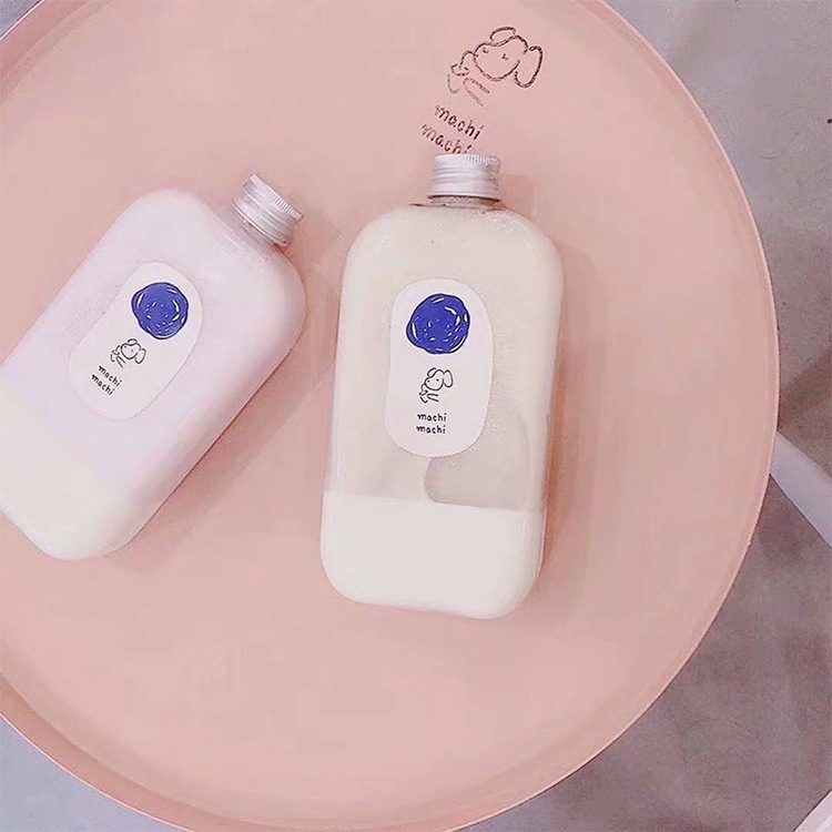 Chai nhựa 330ml chữ nhật nắp nhôm đựng trà sữa