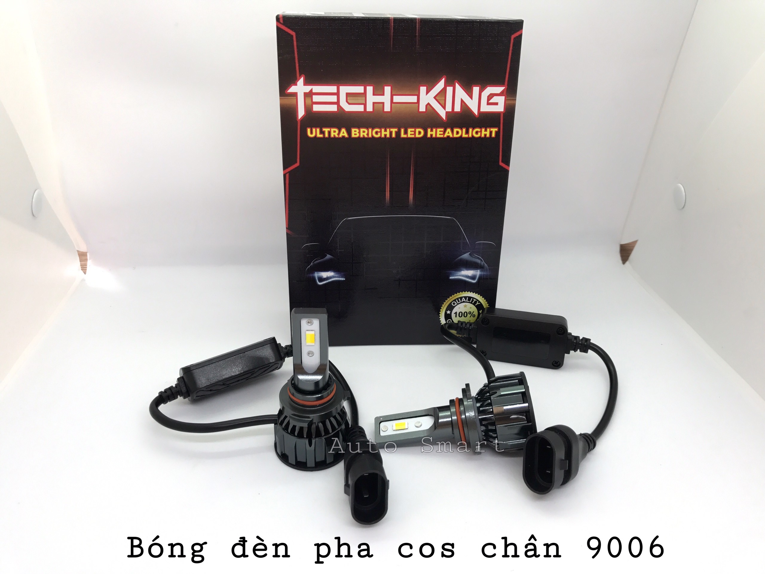 Đèn Led 3 chế độ màu chống chói dành cho ô tô, xe máy hãng TechKing (giá 1 bóng) giá tốt