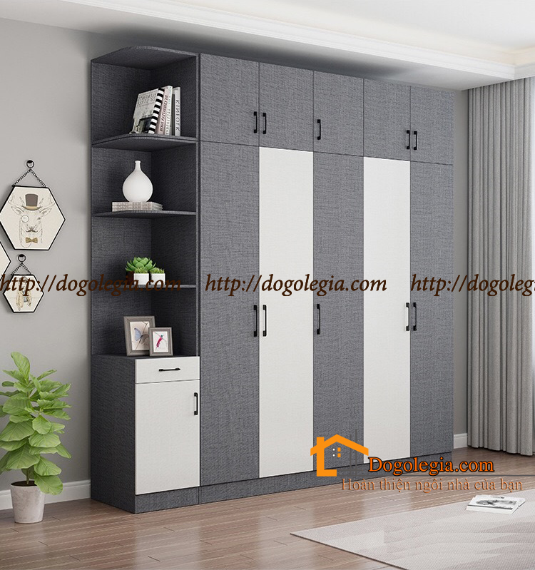 Nội thất phòng ngủ - tủ quần áo - mẫu tủ quần áo đẹp hiện đại gỗ công nghiệp lg-tqa144