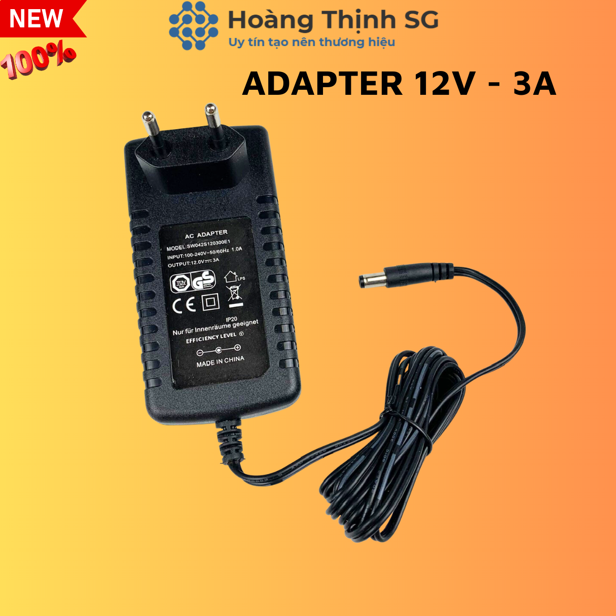 Adapter 12V-3A, Bộ chuyển đổi nguồn cho camera, bảo hành 12 tháng