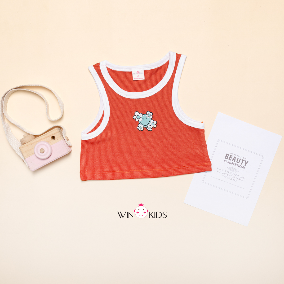 Áo thun ba lỗ croptop bé gái 10-40kg Thời trang trẻ em WINKIDS chuyên quần áo cho bé - 9