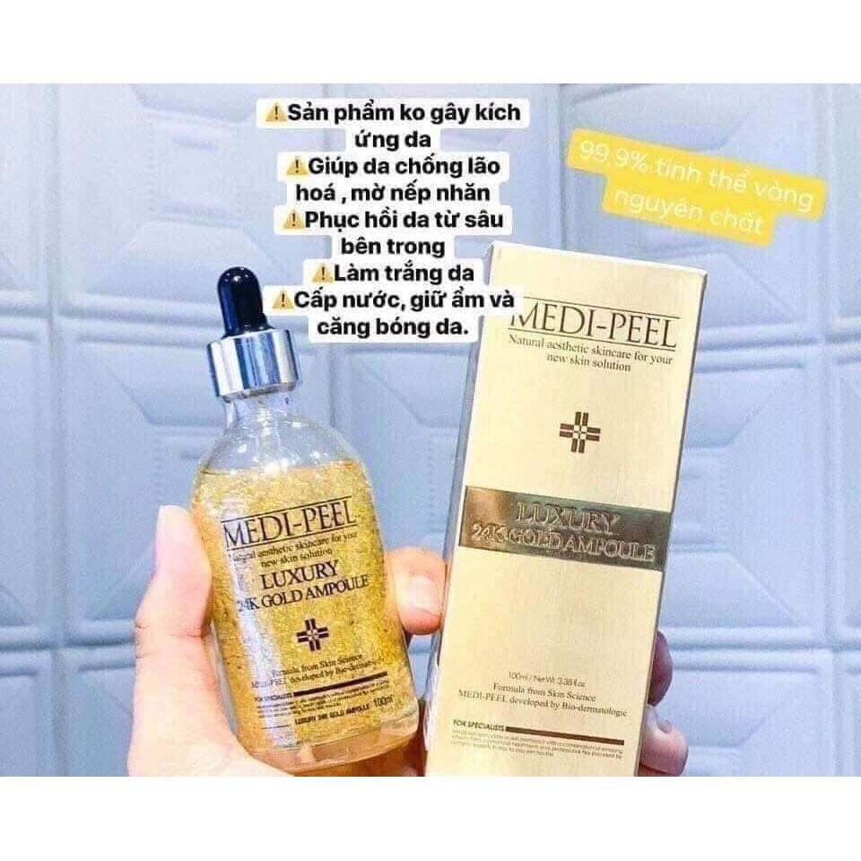 SERUM TINH CHẤT VÀNG MEDI PEEL LUXURY 24K GOLD AMPOULE HÀN QUỐC (Date mới nhất)