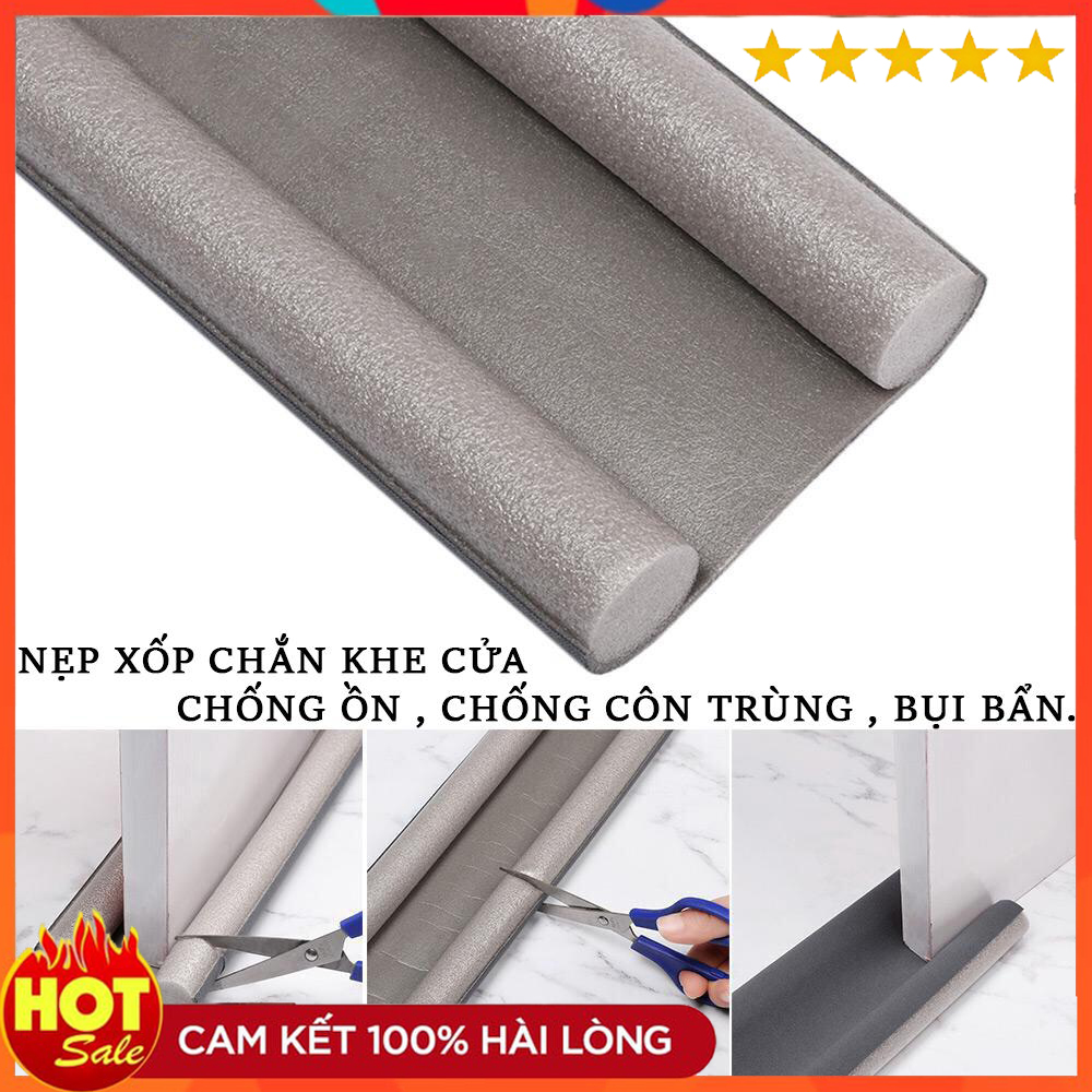 Nẹp xốp chắn khe cửa chống ồn, ngăn côn trùng, bụi bẩn, gió điều hoà, tránh kẹt chân tay trẻ nhỏ