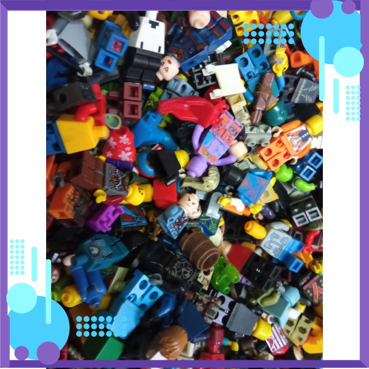 😍SIÊU SALE😍Combo 100gam xác nhân vật non Lego minifigures 2nd ngẫu nhiên.