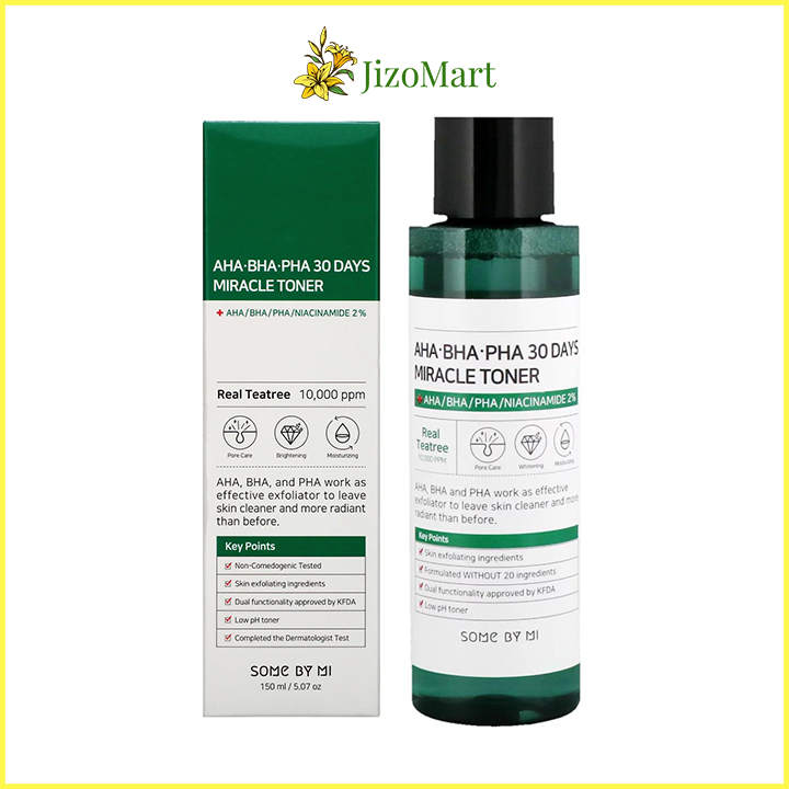 Toner Some By Mi Giảm Mụn AHA-BHA-PHA 30 Days Miracle Toner 150ml- some by mi chính hãng