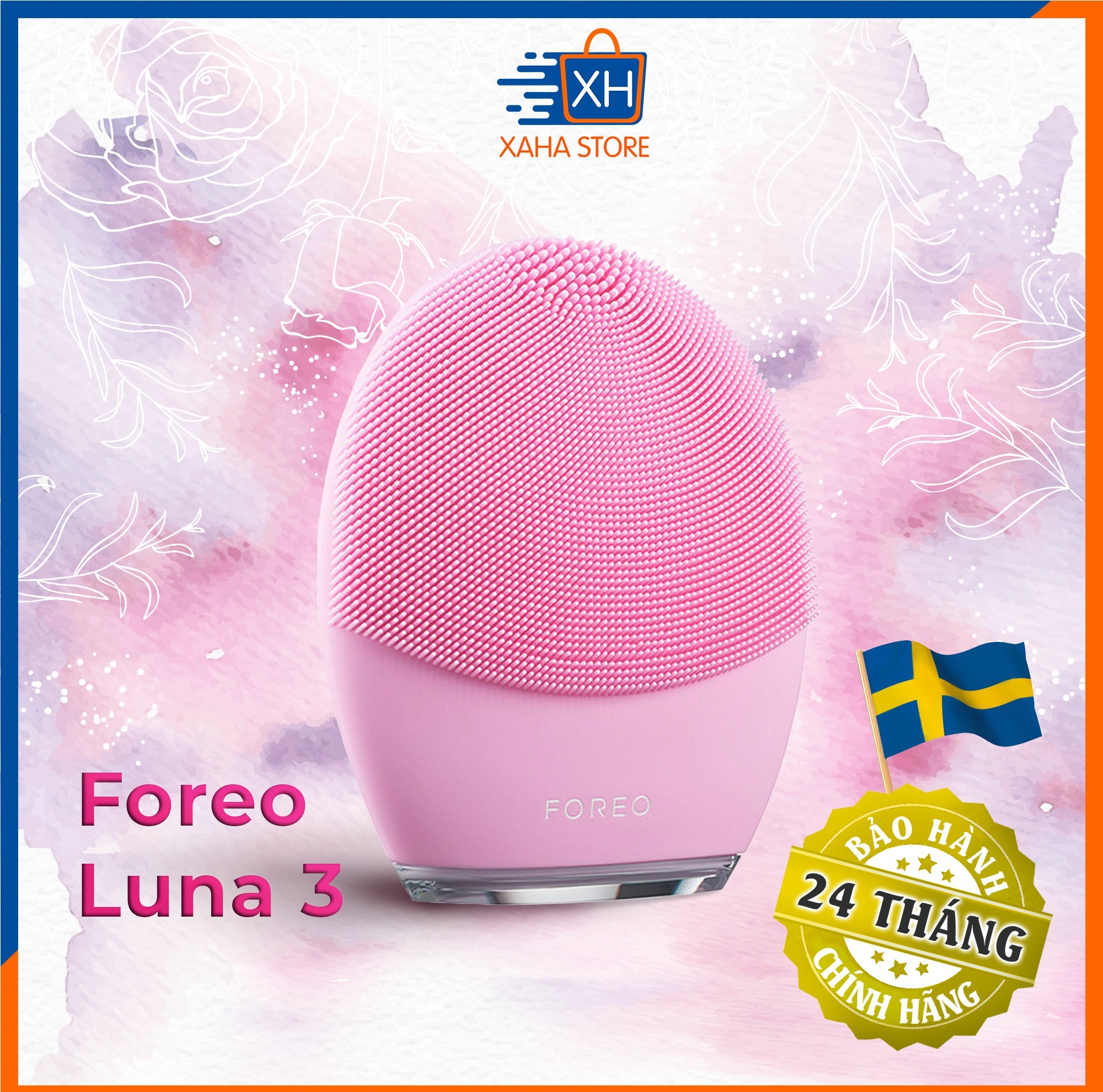 [Hoàn Tiền MAX] Foreo LUNA 3 -  Máy rửa mặt kết hợp massage thon gọn mặt (facial cleanser and anti aging massager Foreo Luna 3)