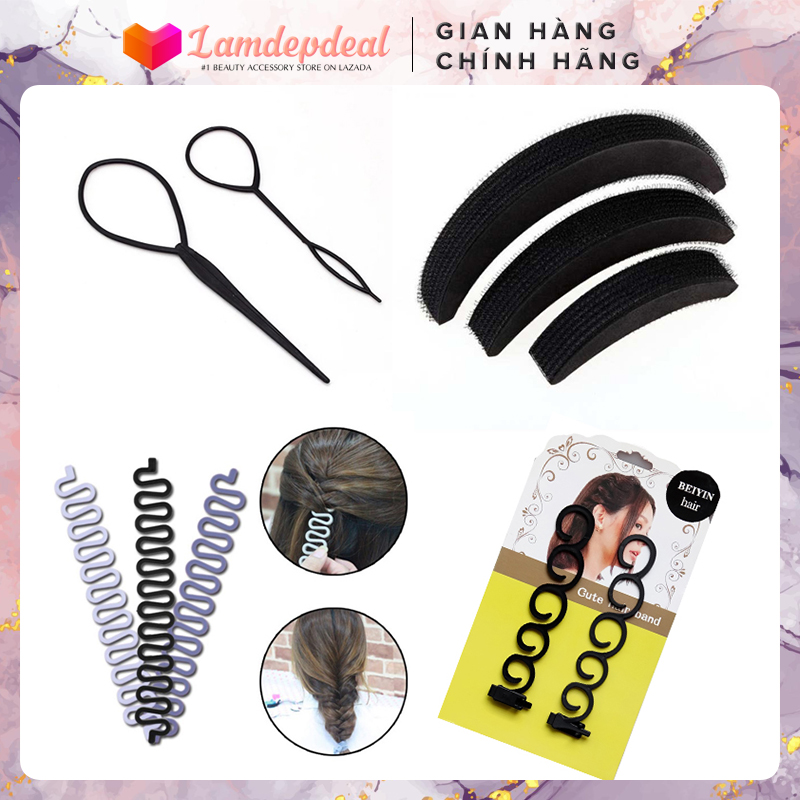 Combo 4 dụng cụ tạo kiểu tóc cho bạn gái thoải thích sáng tạo kiểu tóc cho riêng mình - Lamdepdeal