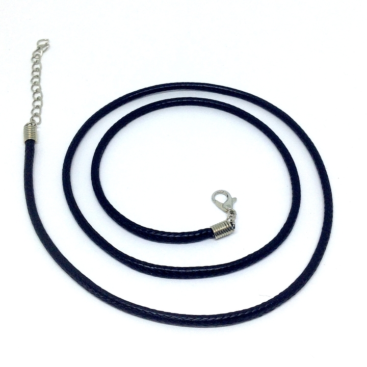 Vòng cổ dây da đen 2.5mm/3mm/3.5mm/4mm 60cm - Dây chuyền trơn dành cho nam nữ  đơn giản handmade
