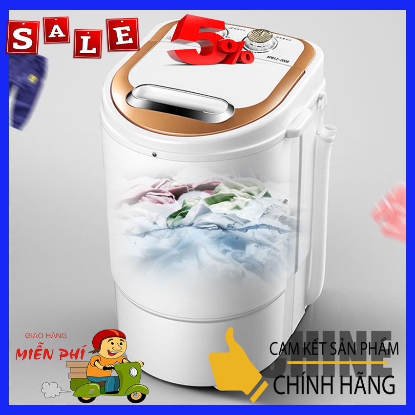 Máy giặt mini 2kg đồ, tia UV khử khuẩn, giặt nhanh tiết kiệm thời gian - Bảo hành 1 Năm