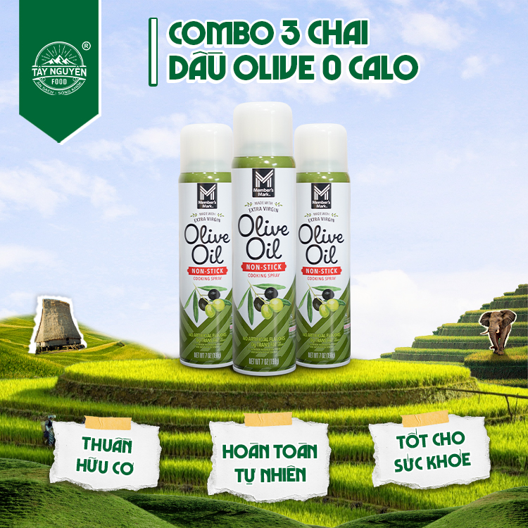 Combo 3 Dầu Olive 0 Calo Tây Nguyên Food - Việt Nam