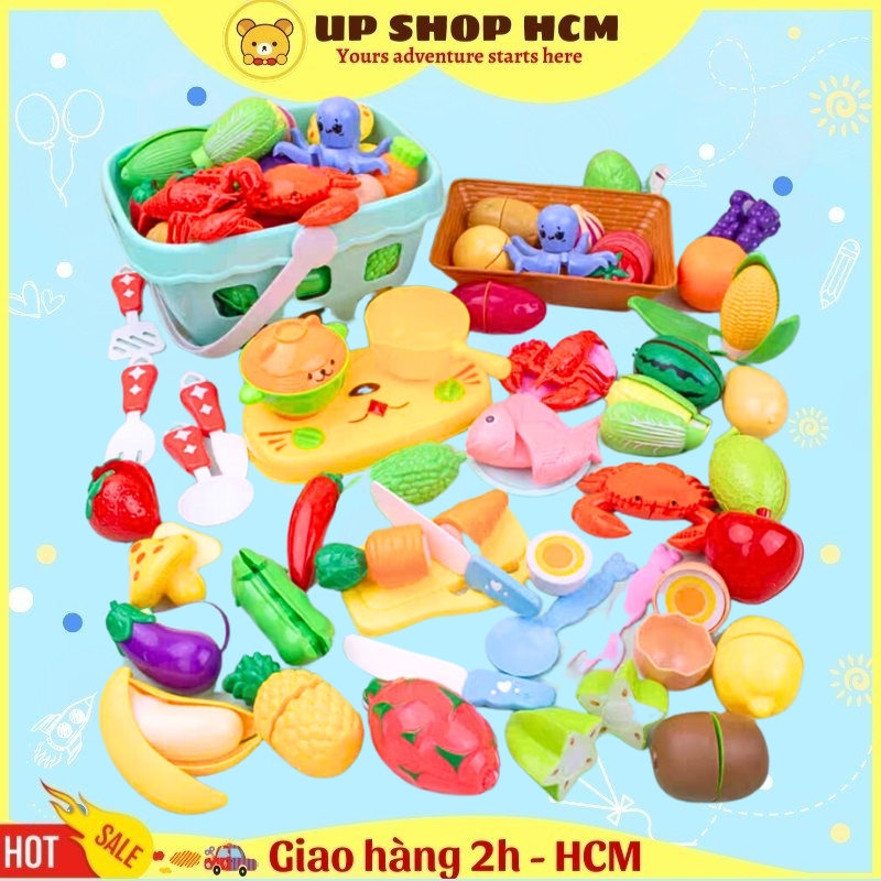 Đồ chơi rau củ quả trái cây cắt tách được có miếng dính đầy đủ chi tiết đồ chơi nấu ăn cho bé gái bộ đồ chơi nhà bếp thông minh mô hình hoa quả phát triển kỹ năng cơ bản cho bé