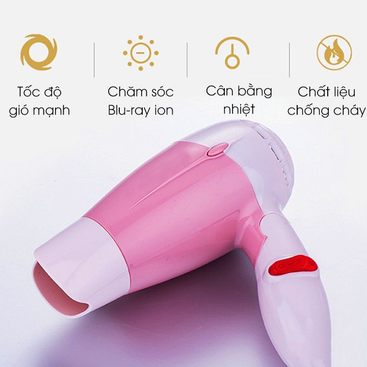 Máy sấy tóc tóc du lịch gấp gọn 2 cấp độ mj - 450w
