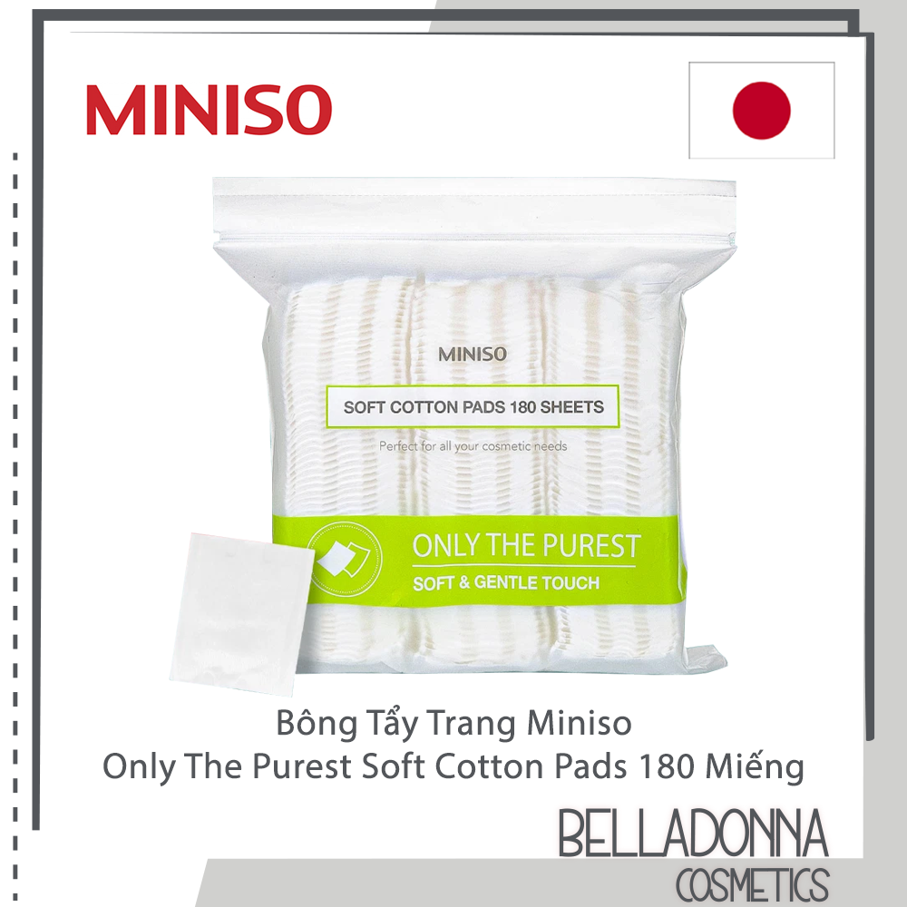 Bông Tẩy Trang Miniso Only The Purest Soft Cotton Pads 180 Miếng