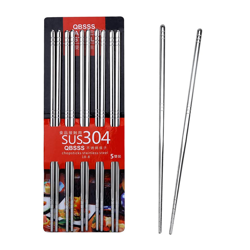 Bộ 5 đôi đũa inox sus 304 thép không gỉ