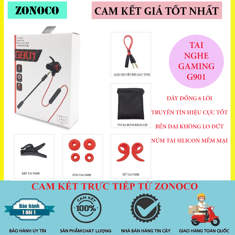 //FLASH SALE// Tai nghe Gaming có mic G901 Jack 3.5mm; tai nghe chơi pubg, game mobile…; tai nghe gaming PC, tai nghe jack 3.5mm; tai nghe nhét tai gaming; tai nghe gaming cho điện thoại; tai nghe máy tính laptop có mic