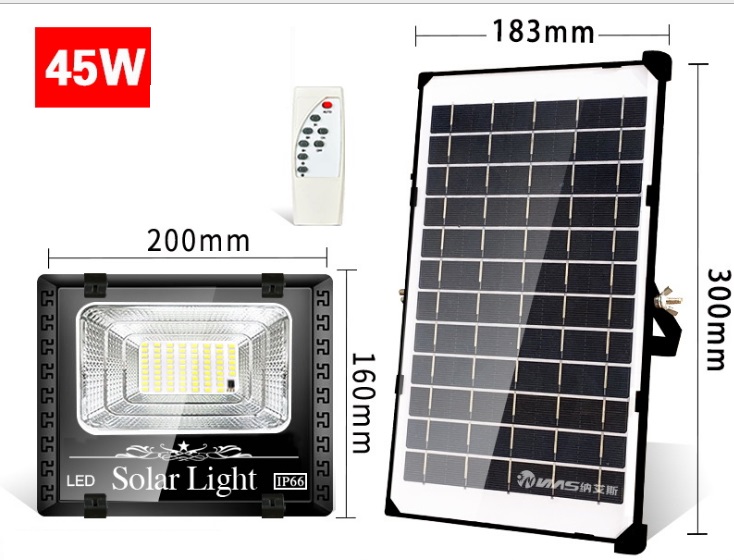 Đèn led pha năng lượng mặt trời 45w - đèn nlmt 45w