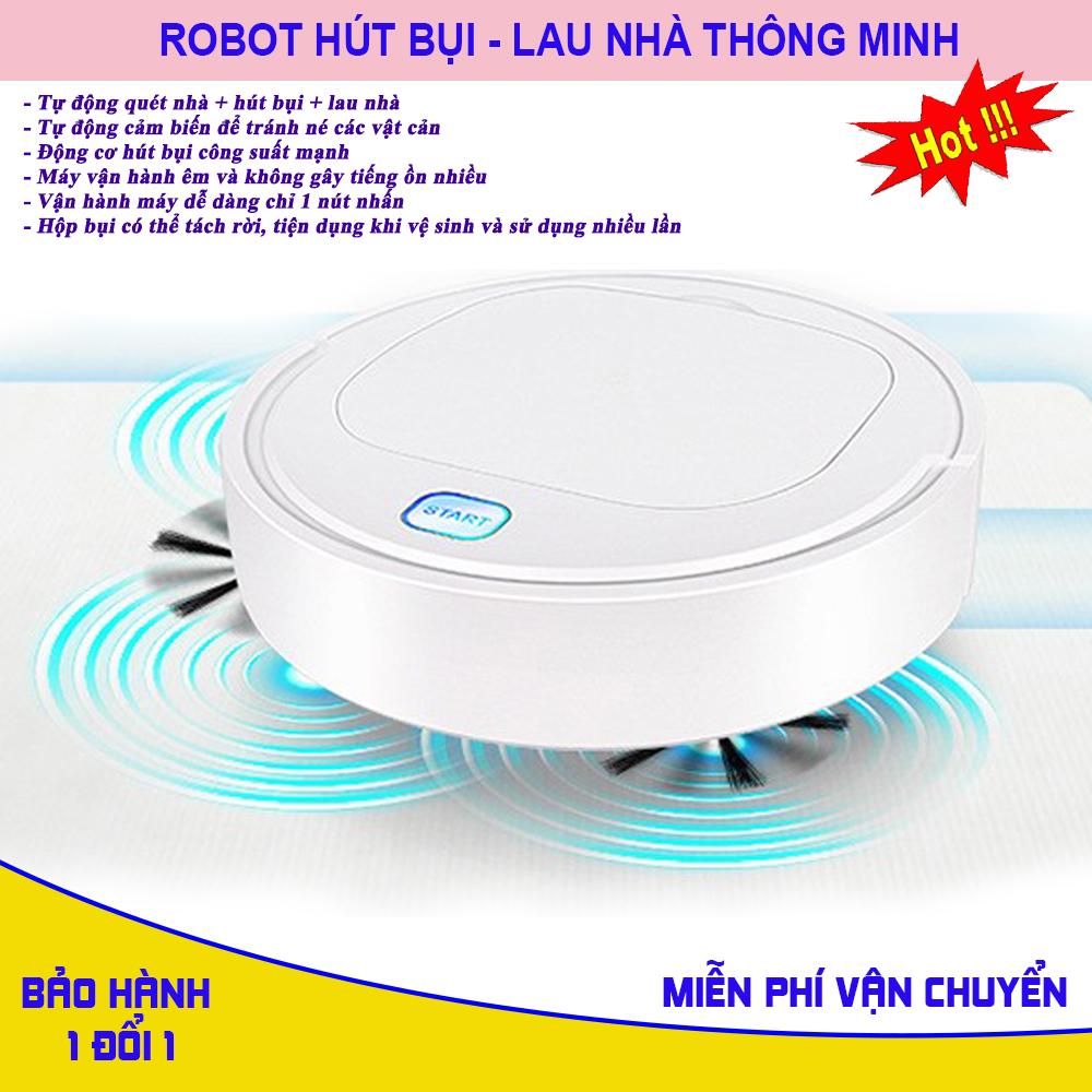 Robot Lau Nhà - Hút sạch bụi tóc và cát Giải phóng sức lao động Công nghệ 4.0 Cho Cuộc Sống Tiện Nghi - Bảo Hành Đổi Mới Toàn Quốc!