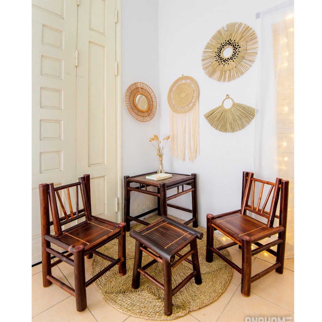 Bộ Bàn Ghế Mây Tre Không Gian Xanh Mây Trang