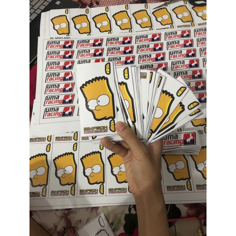 Tem sticker lấp ló dán điện thoại dán ipod